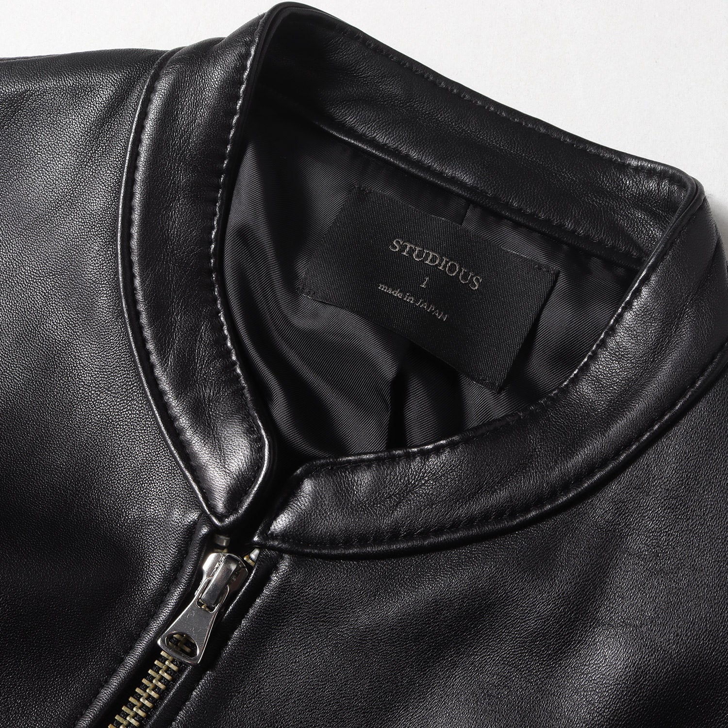 STUDIOUS ステュディオス ソフトラムレザー シングルライダースジャケット STUDIOUS（ステュディオス）の「【STUDIOUS】ラムレザーシングル