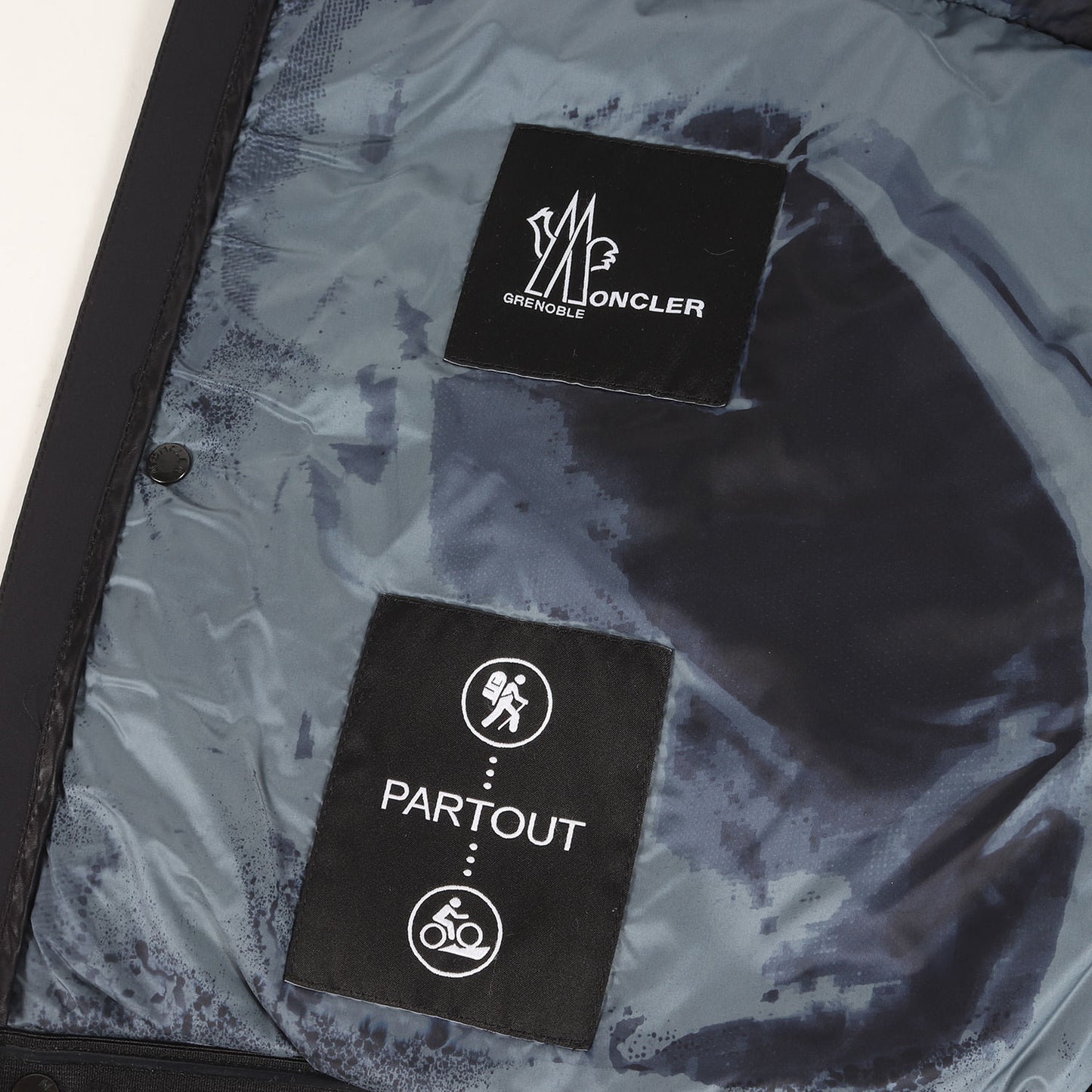 21AW ジオメトリック フーデッド マイクロリップストップ ナイロン ダウン ジャケット (CHARLOS GIUBOTTO) / GRENOBLE