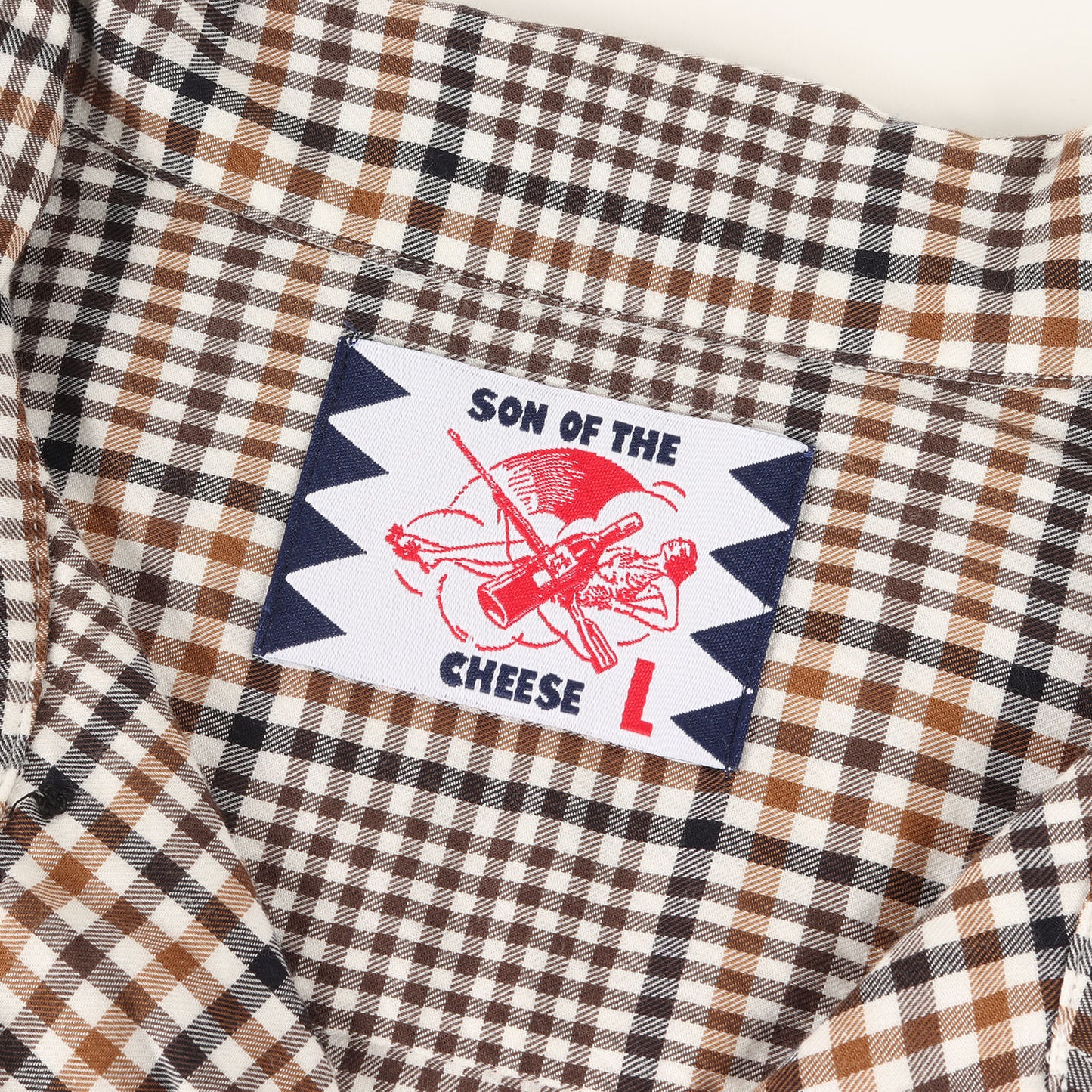 グレンチェック オープンカラー コットンテンセル 半袖 シャツ (3/4 Length Shirt SC2110-SH11)