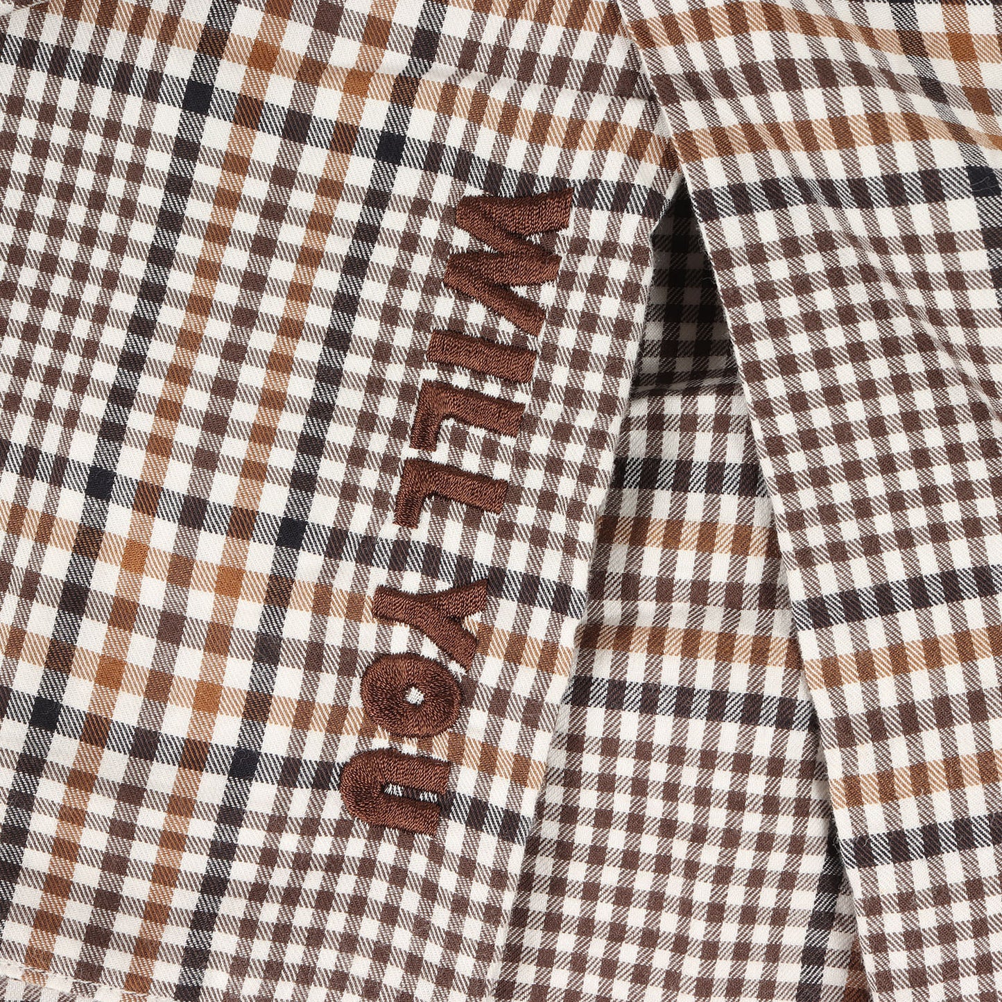 グレンチェック オープンカラー コットンテンセル 半袖 シャツ (3/4 Length Shirt SC2110-SH11)