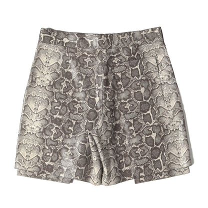 ローラーコースターベルト スネーク 型押し ゴート レザー ショート パンツ (283L189A0595)