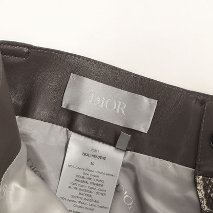 ローラーコースターベルト スネーク 型押し ゴート レザー ショート パンツ (283L189A0595)