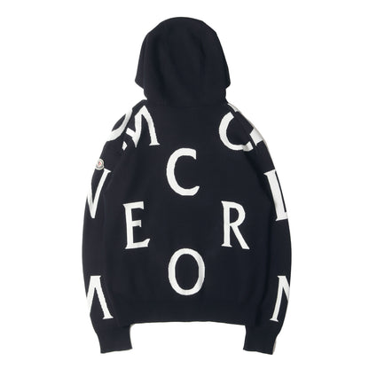 22SS ロゴ ジャガード ストレッチ コットンナイロン ハイゲージ ニット パーカー (GIRCOLLO TRICOT)
