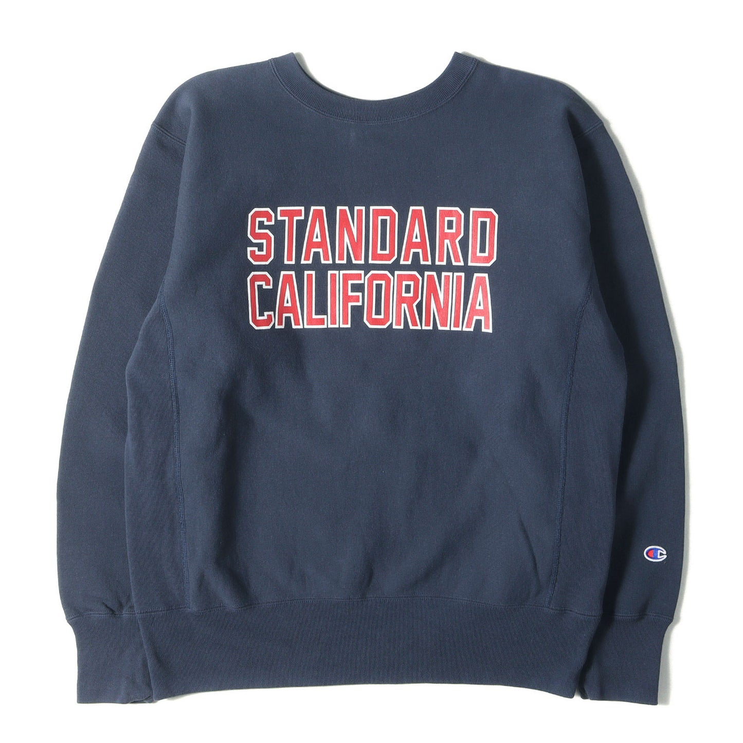 22AW × Champion 単色タグ カレッジ ロゴ リバスウィーブ スウェット (CHAMPION×SD R.W. Crew Sweat) / 裏起毛