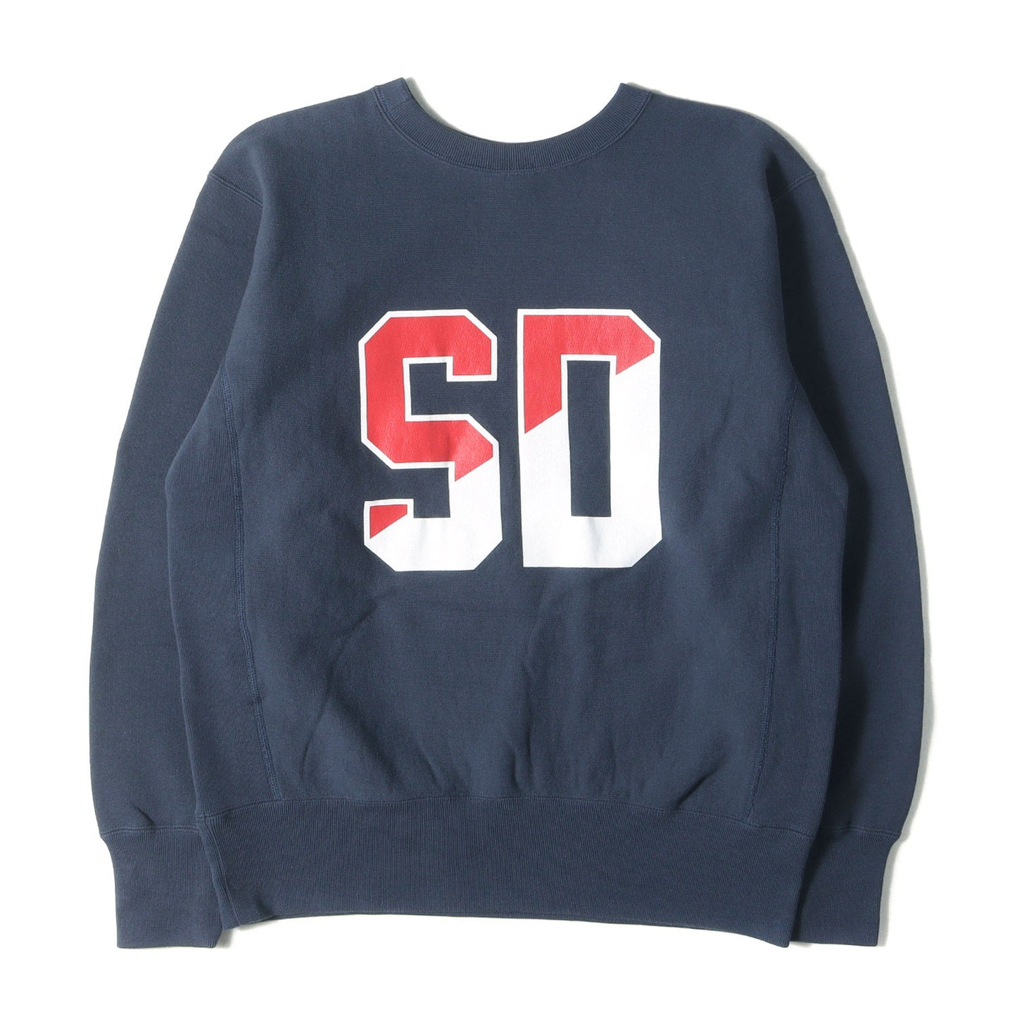 22AW × Champion 単色タグ カレッジ ロゴ リバスウィーブ スウェット (CHAMPION×SD R.W. Crew Sweat) / 裏起毛