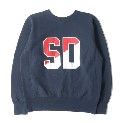 22AW × Champion 単色タグ カレッジ ロゴ リバスウィーブ スウェット (CHAMPION×SD R.W. Crew Sweat) / 裏起毛