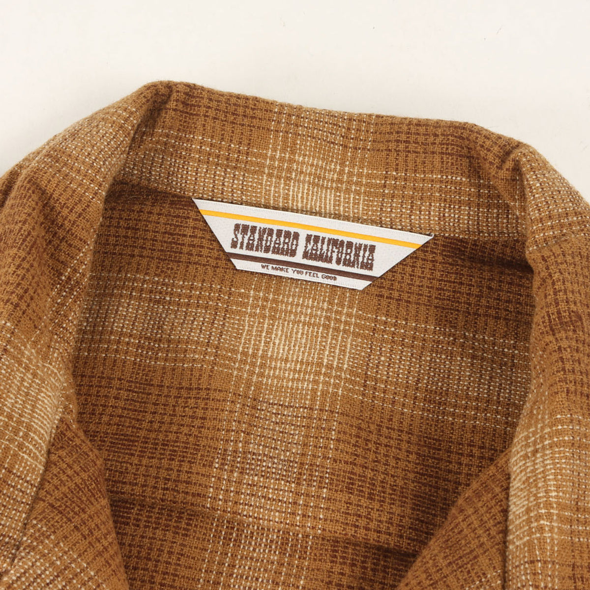 24AW チェーン ロゴ 刺繍 オンブレチェック ウール オープンカラー シャツ (SD Wool Check Shirt)