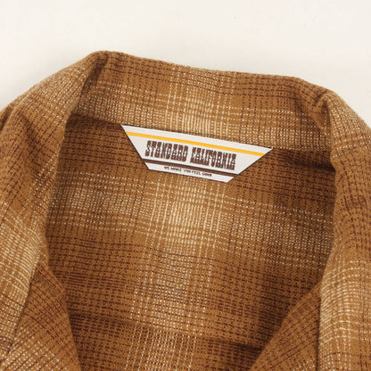 24AW チェーン ロゴ 刺繍 オンブレチェック ウール オープンカラー シャツ (SD Wool Check Shirt)
