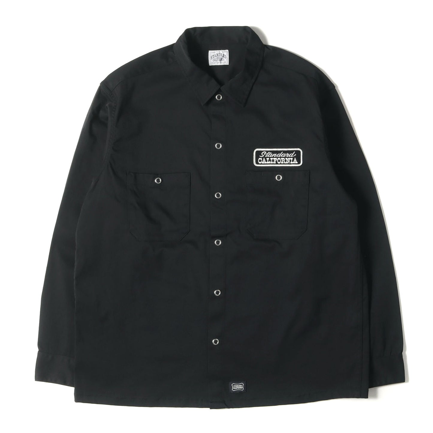 24SS ロゴパッチ 刺繍 ストレッチ ナイロン ワーク シャツ (SD Logo Patch Easy Work Shirt LS)