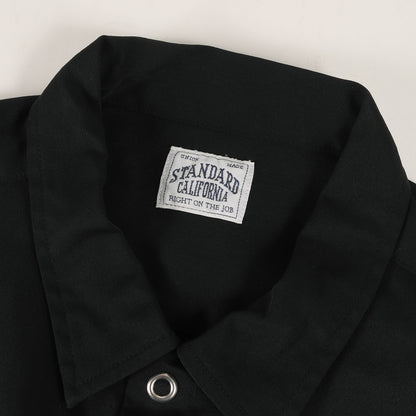 24SS ロゴパッチ 刺繍 ストレッチ ナイロン ワーク シャツ (SD Logo Patch Easy Work Shirt LS)