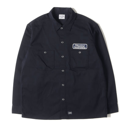 24SS ロゴパッチ 刺繍 ストレッチ ナイロン ワーク シャツ (SD Logo Patch Easy Work Shirt LS)