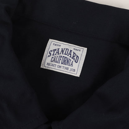 24SS ロゴパッチ 刺繍 ストレッチ ナイロン ワーク シャツ (SD Logo Patch Easy Work Shirt LS)