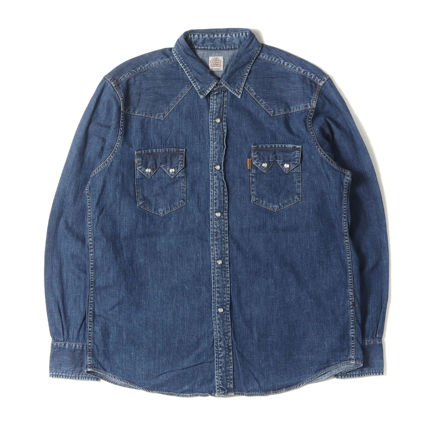 ヴィンテージ ウォッシュ加工 8oz デニム ウエスタンシャツ (SD DENIM WESTERN SHIRT)