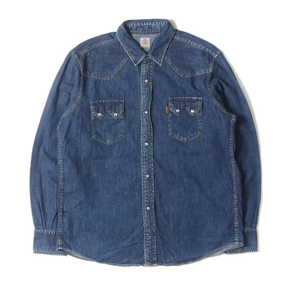 ヴィンテージ ウォッシュ加工 8oz デニム ウエスタンシャツ (SD DENIM WESTERN SHIRT)