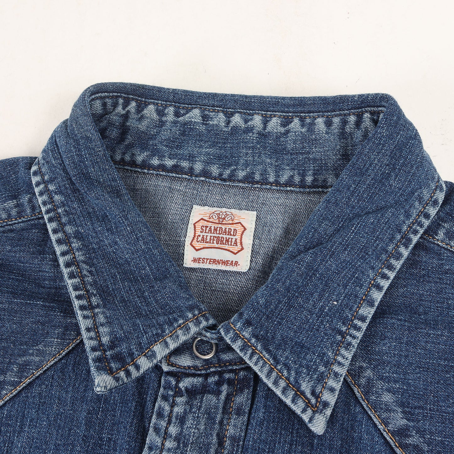 ヴィンテージ ウォッシュ加工 8oz デニム ウエスタンシャツ (SD DENIM WESTERN SHIRT)
