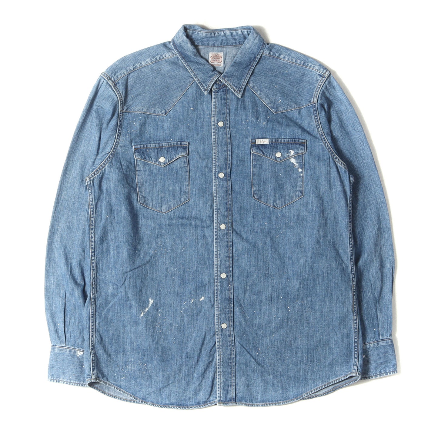 21SS ヴィンテージ ペイント加工 デニム ウエスタン シャツ (SD Denim Western Shirt)