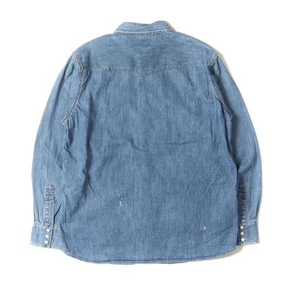21SS ヴィンテージ ペイント加工 デニム ウエスタン シャツ (SD Denim Western Shirt)