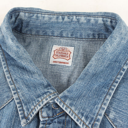 21SS ヴィンテージ ペイント加工 デニム ウエスタン シャツ (SD Denim Western Shirt)
