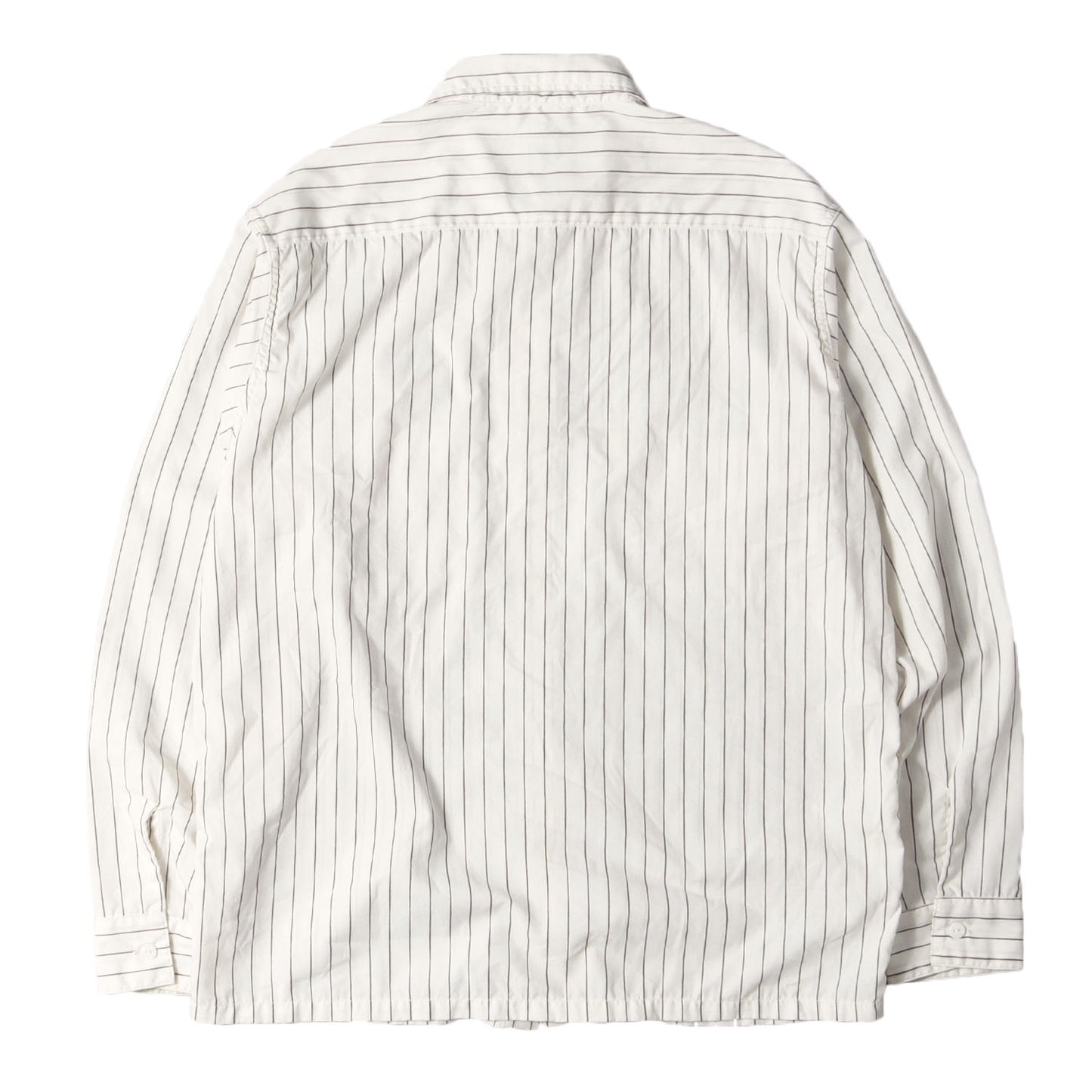 21SS チェーン ロゴ ワッペン 刺繍 ストライプ ポリコットン ワークシャツ (SD T/C Stripe Work Shirt LS)