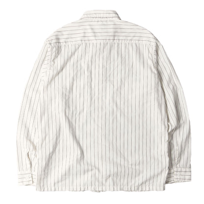21SS チェーン ロゴ ワッペン 刺繍 ストライプ ポリコットン ワークシャツ (SD T/C Stripe Work Shirt LS)