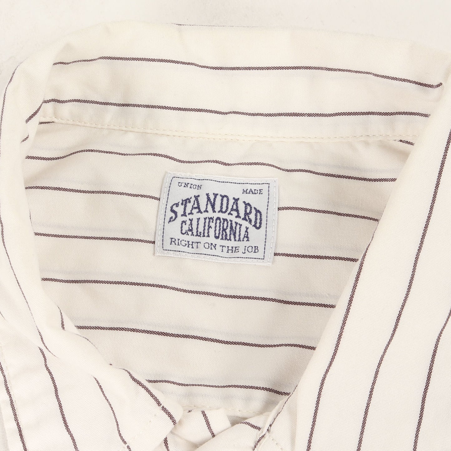 21SS チェーン ロゴ ワッペン 刺繍 ストライプ ポリコットン ワークシャツ (SD T/C Stripe Work Shirt LS)