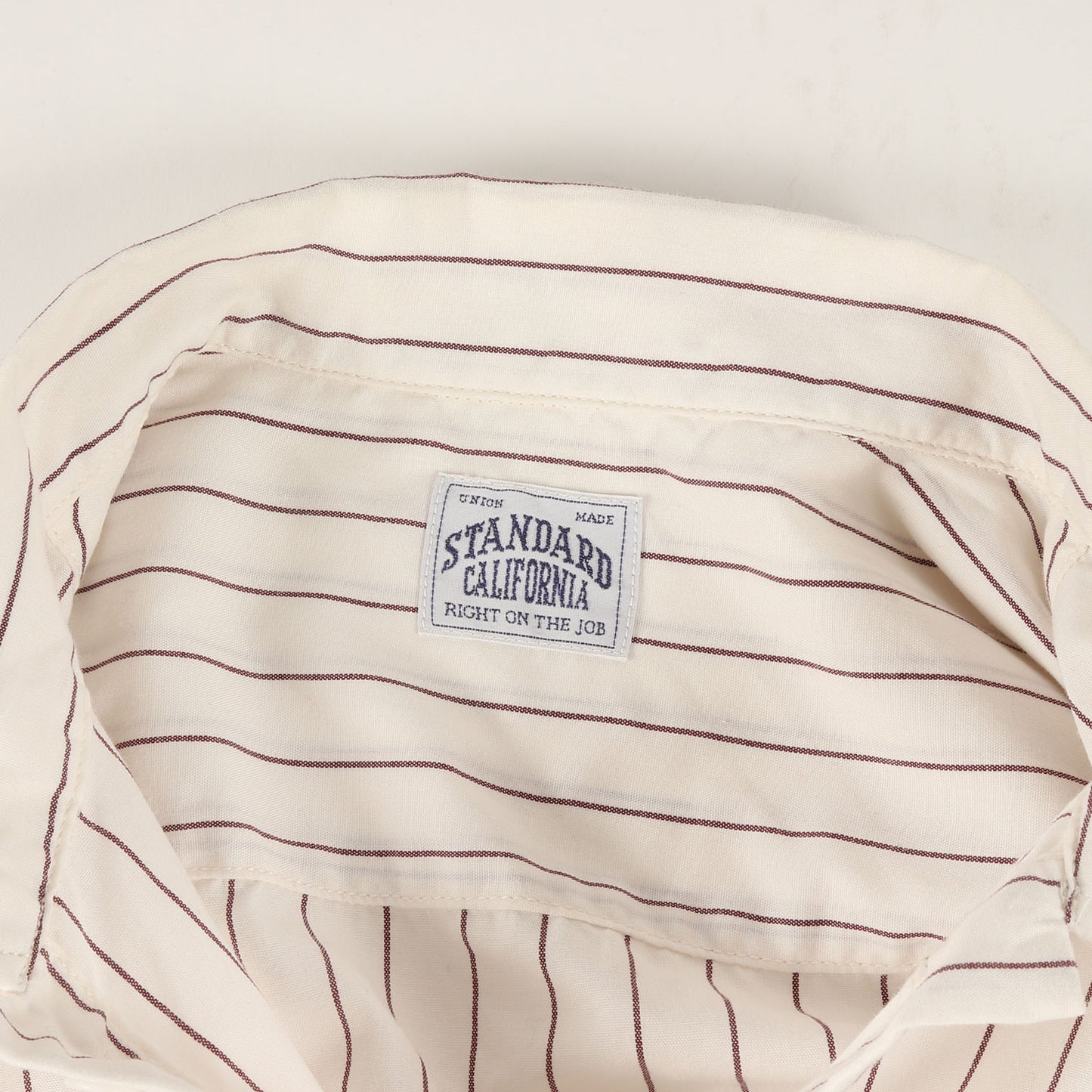 21SS チェーン ロゴ ワッペン 刺繍 ストライプ ポリコットン ワークシャツ (SD T/C Stripe Work Shirt LS)