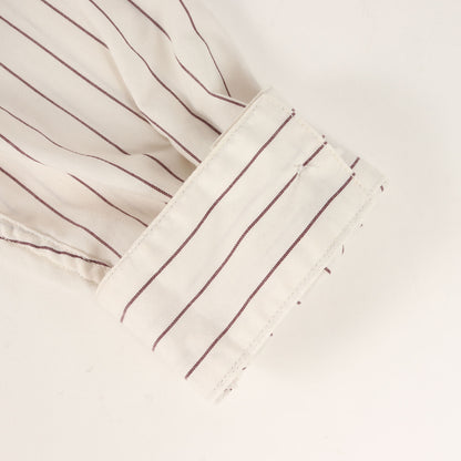 21SS チェーン ロゴ ワッペン 刺繍 ストライプ ポリコットン ワークシャツ (SD T/C Stripe Work Shirt LS)