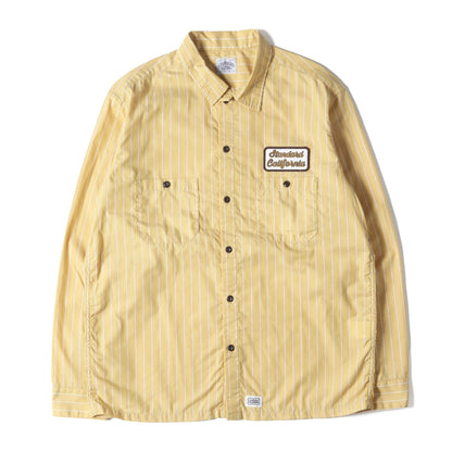 21SS チェーン ロゴ ワッペン 刺繍 ストライプ ポリコットン ワークシャツ (SD T/C Stripe Work Shirt LS)