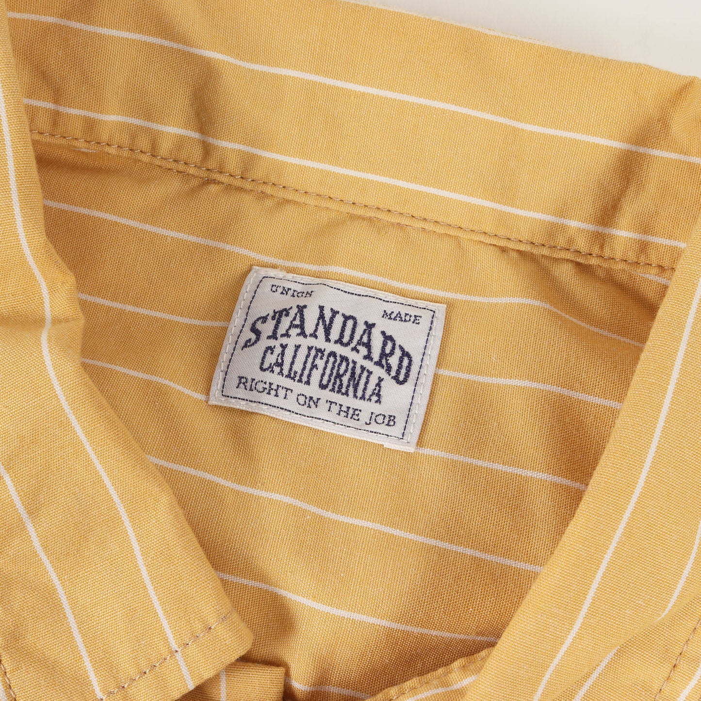 21SS チェーン ロゴ ワッペン 刺繍 ストライプ ポリコットン ワークシャツ (SD T/C Stripe Work Shirt LS)