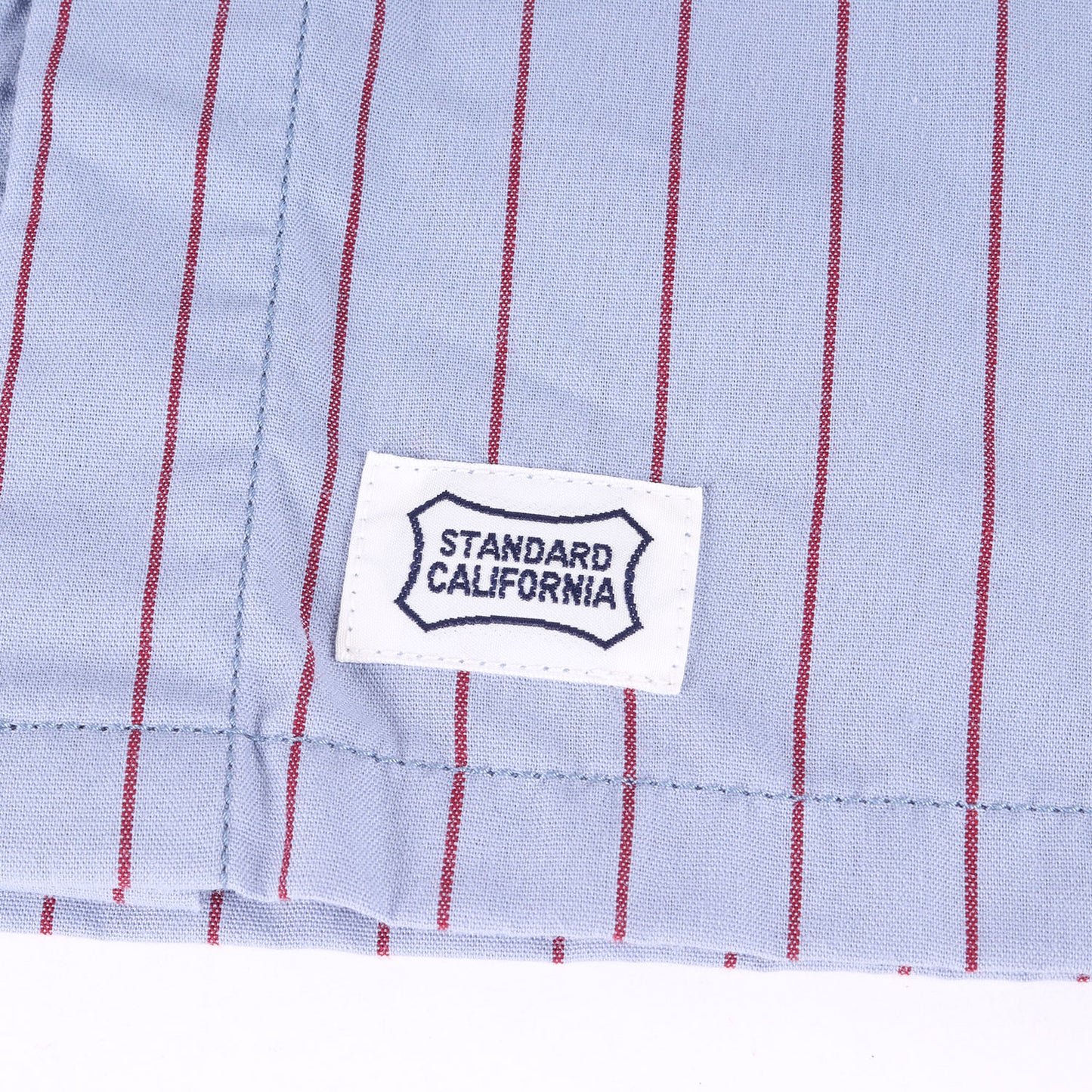 21SS チェーン ロゴ ワッペン 刺繍 ストライプ ポリコットン ワークシャツ (SD T/C Stripe Work Shirt LS)