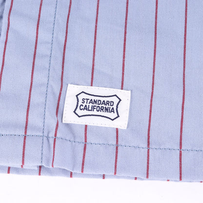 21SS チェーン ロゴ ワッペン 刺繍 ストライプ ポリコットン ワークシャツ (SD T/C Stripe Work Shirt LS)