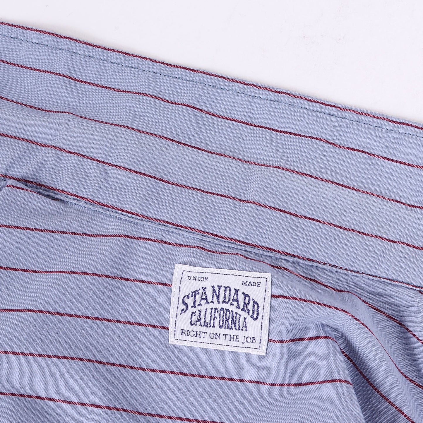 21SS チェーン ロゴ ワッペン 刺繍 ストライプ ポリコットン ワークシャツ (SD T/C Stripe Work Shirt LS)