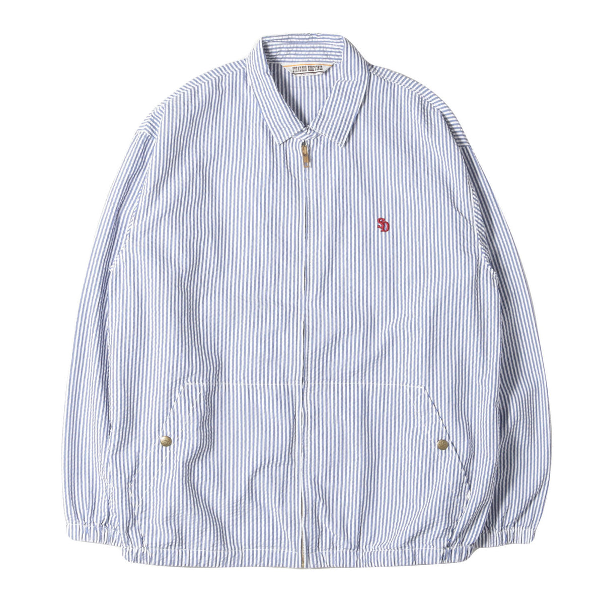 24SS ストライプ シアサッカー ハリントン ジャケット (SD Seersucker Harrington Jacket)