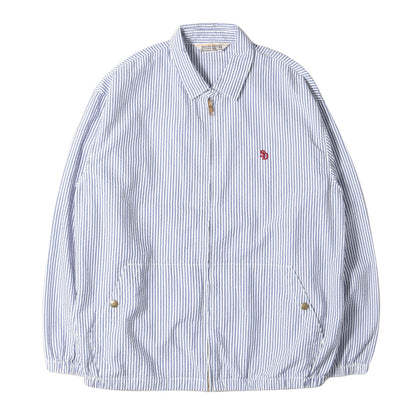 24SS ストライプ シアサッカー ハリントン ジャケット (SD Seersucker Harrington Jacket)
