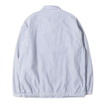 24SS ストライプ シアサッカー ハリントン ジャケット (SD Seersucker Harrington Jacket)