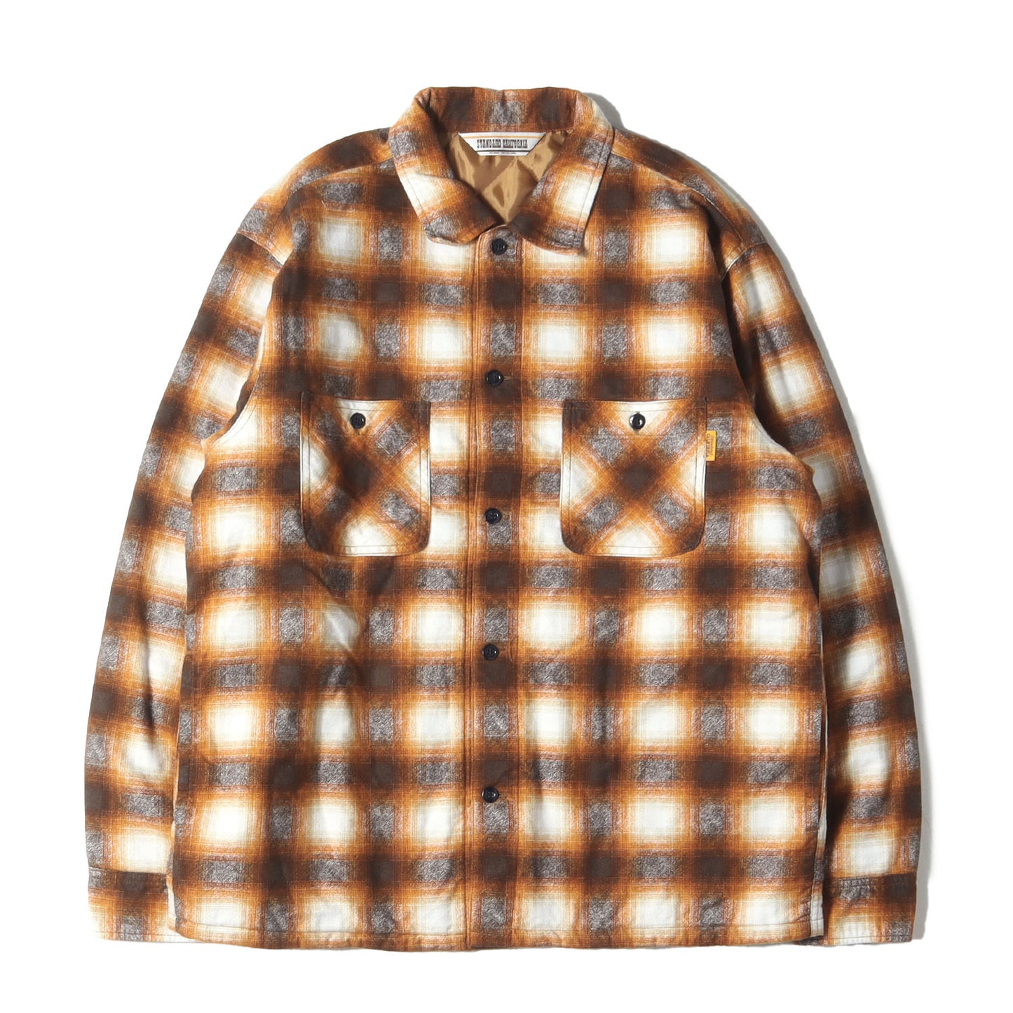 23AW プリント オンブレチェック 裏地キルティング フランネル シャツジャケット(SD Quilted Print Flannel Check Shirt Jacket)