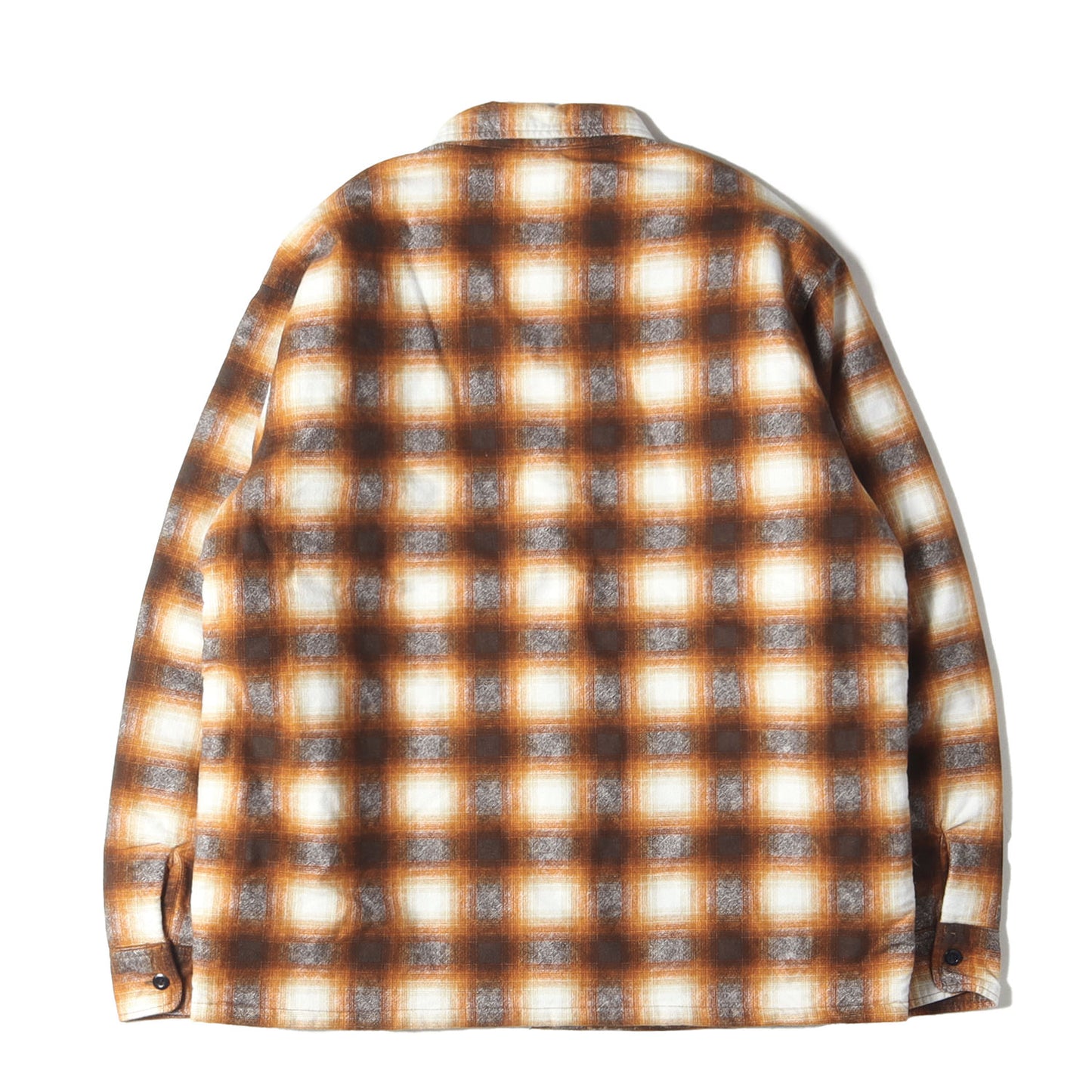 23AW プリント オンブレチェック 裏地キルティング フランネル シャツジャケット(SD Quilted Print Flannel Check Shirt Jacket)