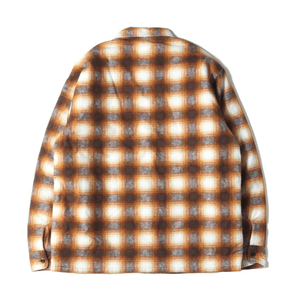 23AW プリント オンブレチェック 裏地キルティング フランネル シャツジャケット(SD Quilted Print Flannel Check Shirt Jacket)