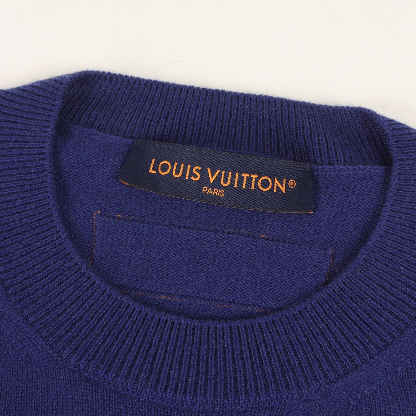 22SS エンボス LV クルーネック カシミヤ ウール ニット (1AF660)