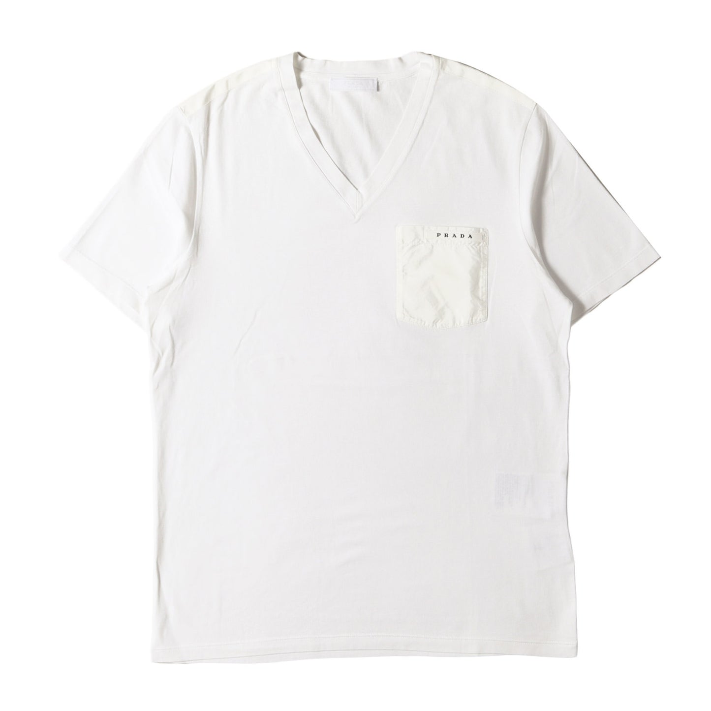 21SS ナイロン 切替 ラバーロゴ ポケット ストレッチ Vネック Tシャツ (SJN251 R192)