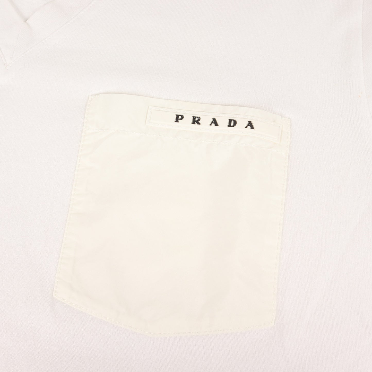 21SS ナイロン 切替 ラバーロゴ ポケット ストレッチ Vネック Tシャツ (SJN251 R192)