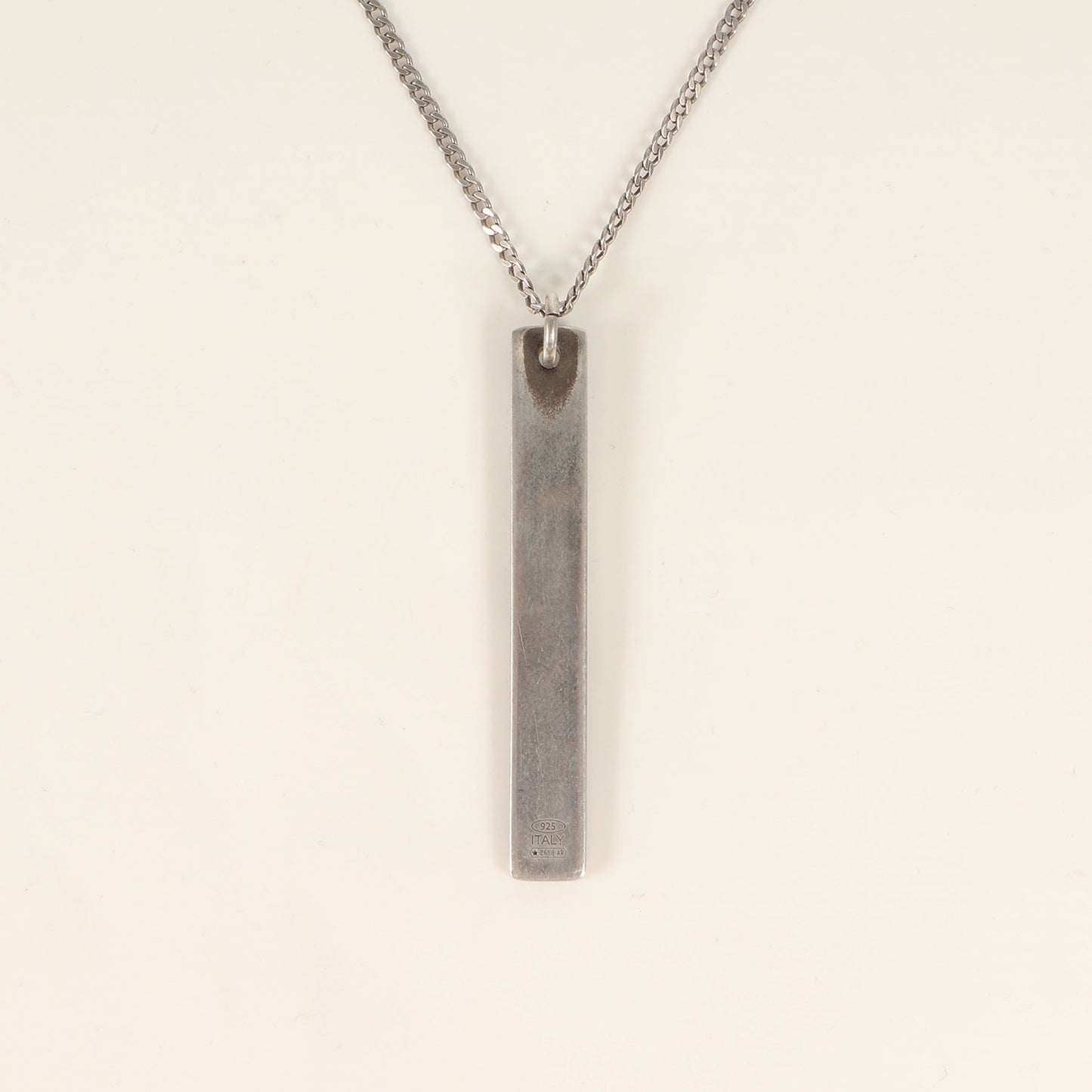 ヴィンテージ加工 反転 ロゴ ペンダント ネックレス (Logo Pendant Necklace) / Ag925