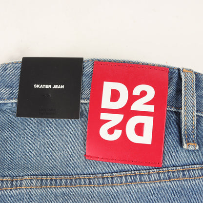 ヴィンテージ加工 スリム テーパード ストレッチ デニム パンツ (SKATER JEAN S74LB0664)