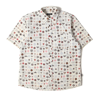 ロゴ シグネチャー グラフィック 総柄 半袖 ドレス シャツ / MADE IN JAPAN