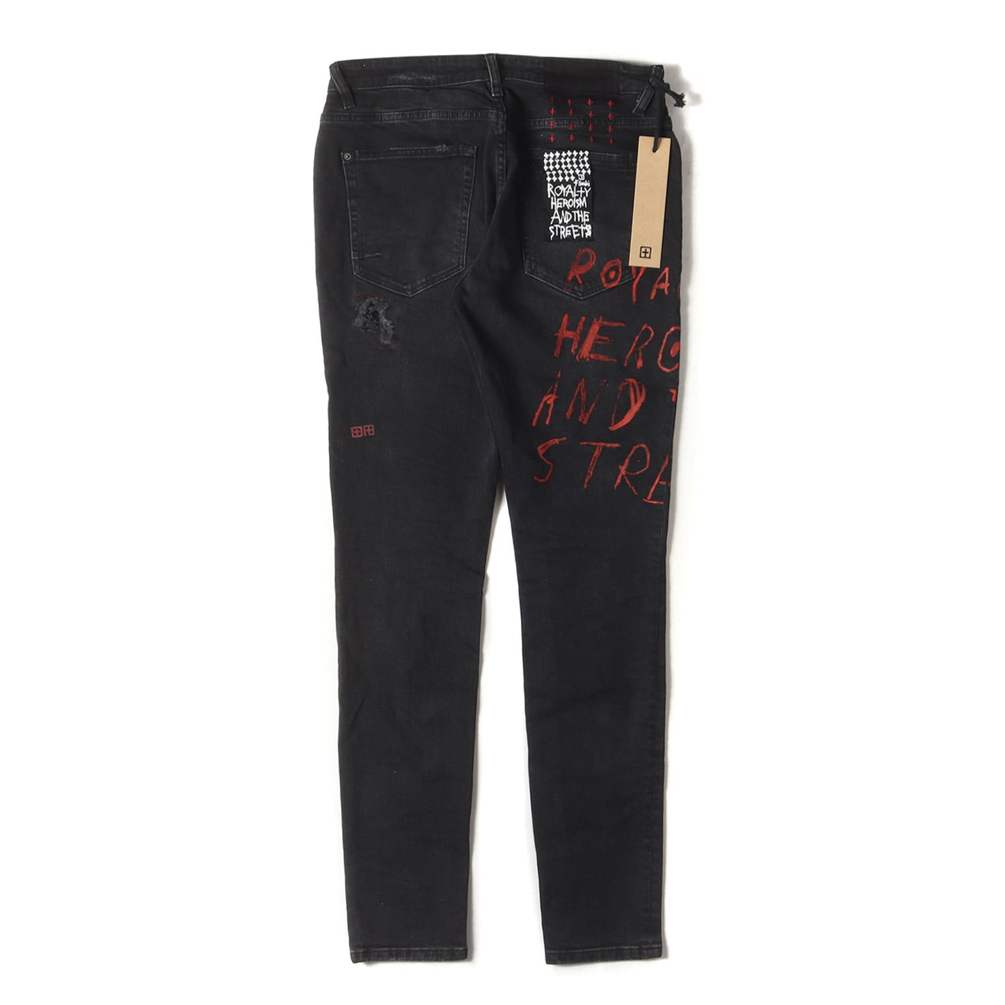 クラッシュリペア加工 ストレッチ スキニー デニムパンツ (VAN WINKLE REDBACK TRASHED)