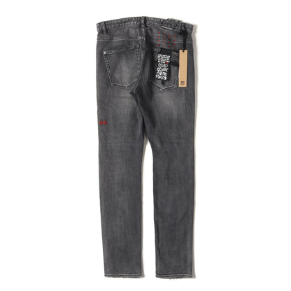 Ksubi (スビ) 膝クラッシュ加工 ストレッチ スキニー デニムパンツ 