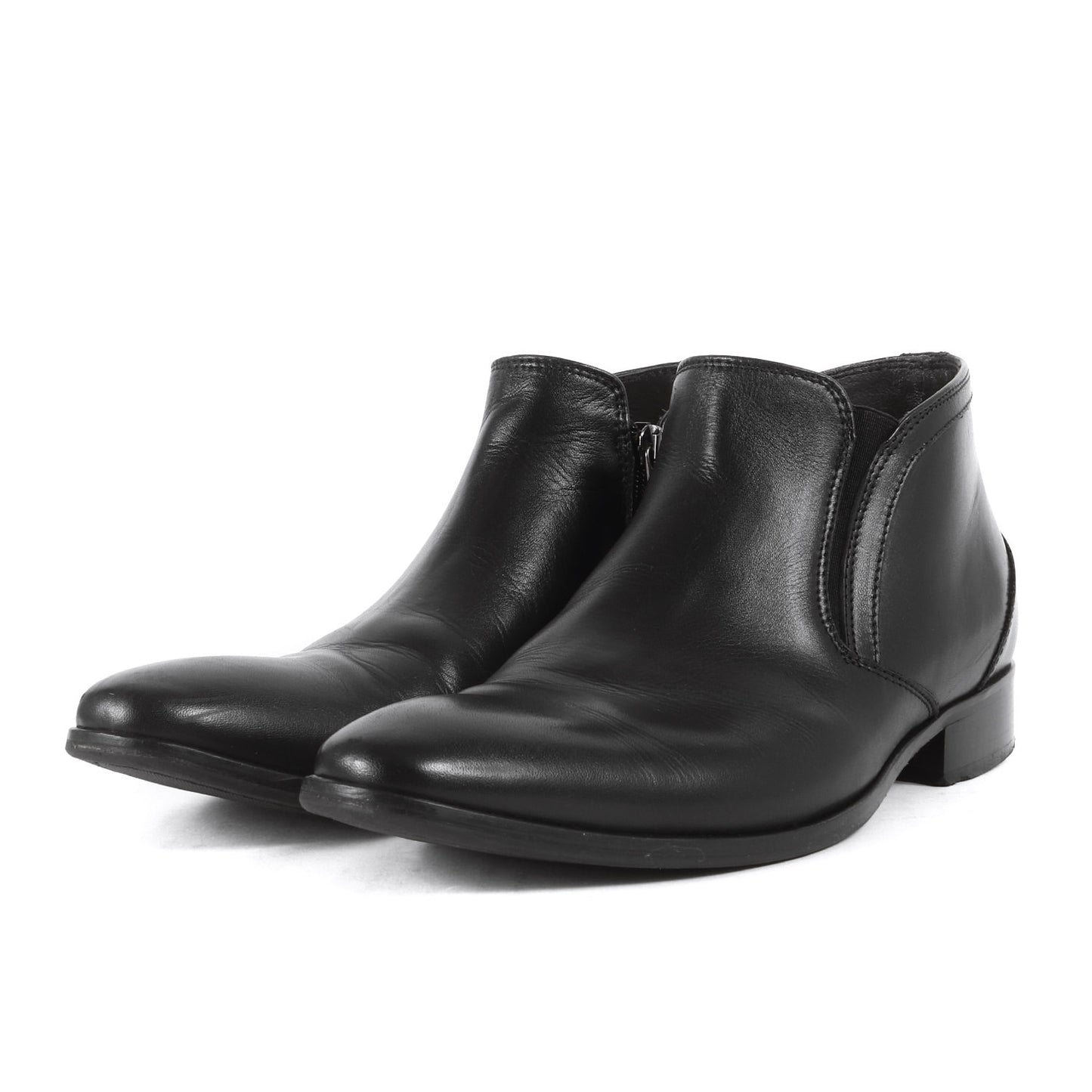 インサイドジップ レザー ヒール ブーツ / MADE IN ITALY