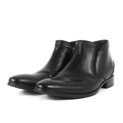 インサイドジップ レザー ヒール ブーツ / MADE IN ITALY