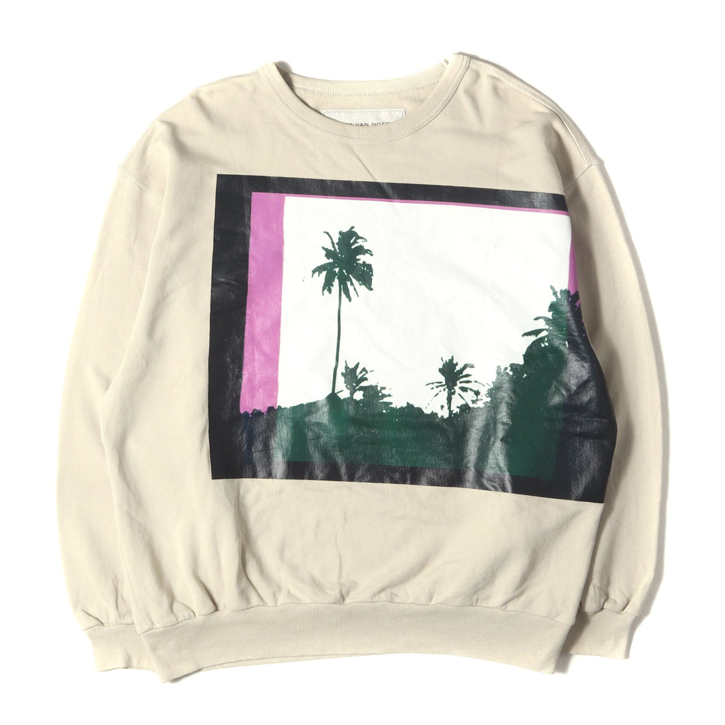 21SS × Len Lye グラフィック ラバープリント バインダーネック スウェット / 裏毛