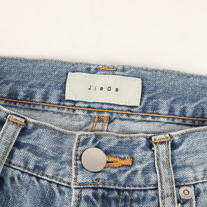 ダメージ加工 ルーズフィット デニム パンツ (DAMAGE LOOSE FIT DENIM PT17-USED-ID)